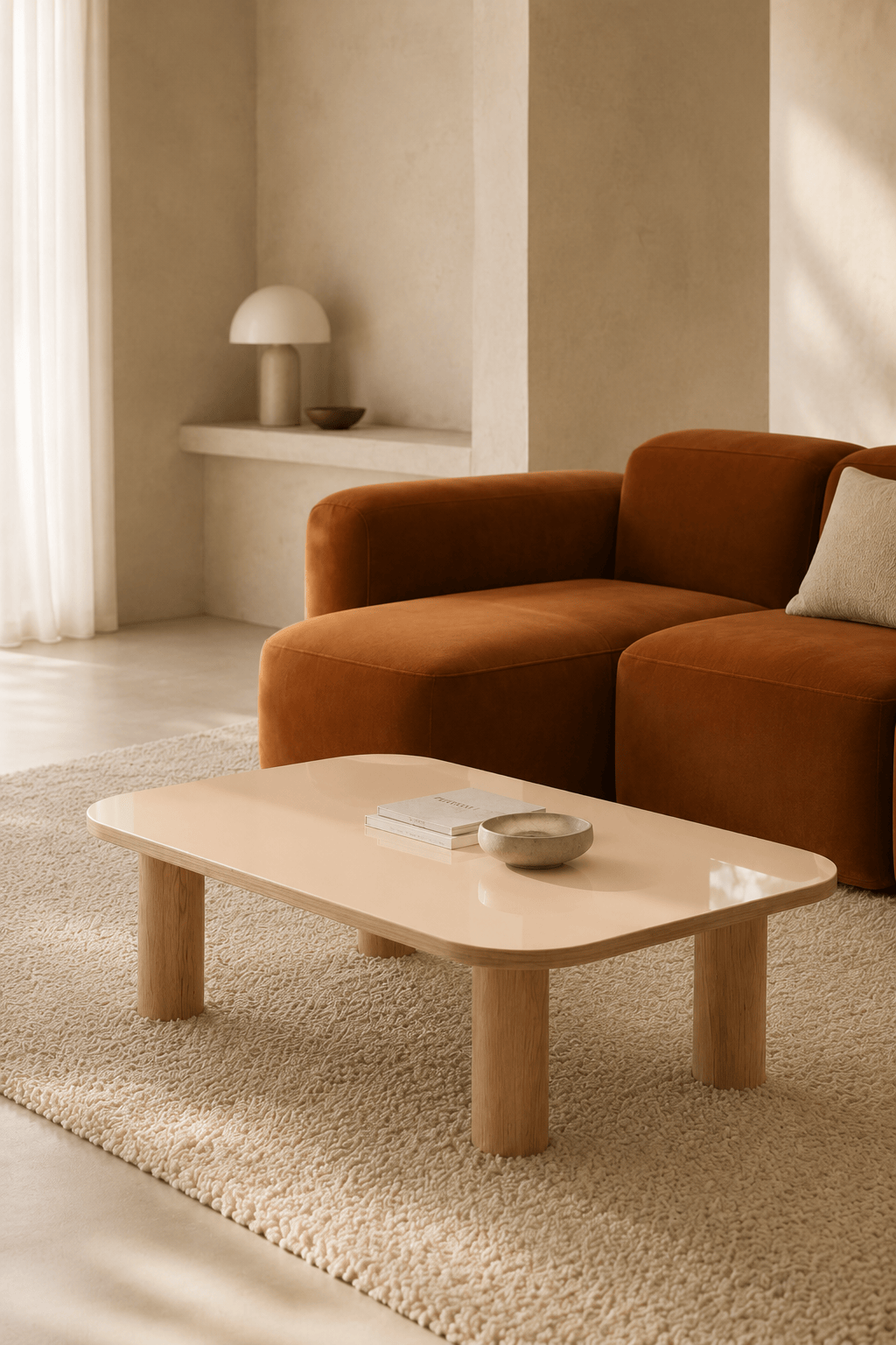 Large natural SEQUOIA coffee table