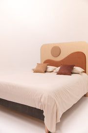 Tête de lit en bois et tissu suspendue MENDI