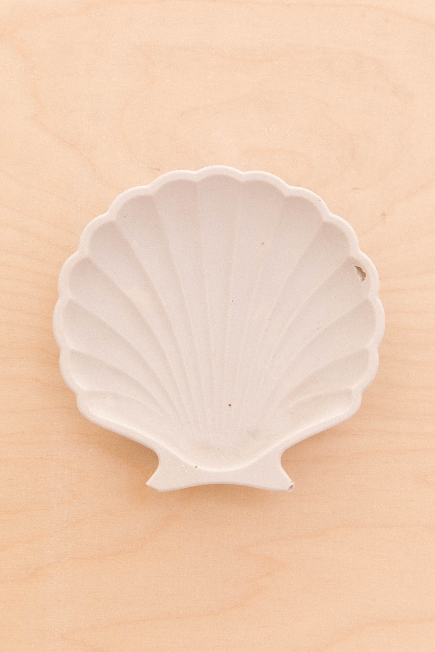 Porte savon ou vide poche en jesmonite forme coquillage imparfait