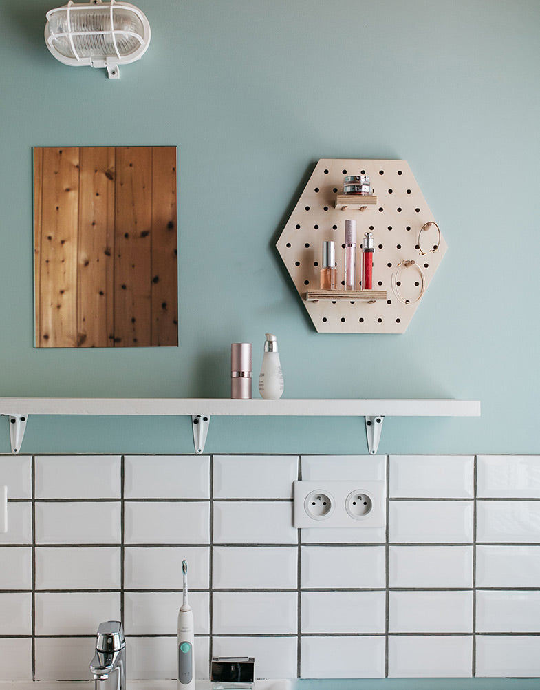 Pegboard hexagone