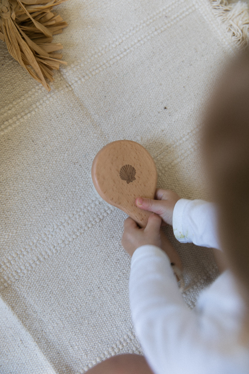 Set brosse et peigne bébé personnalisable en bois