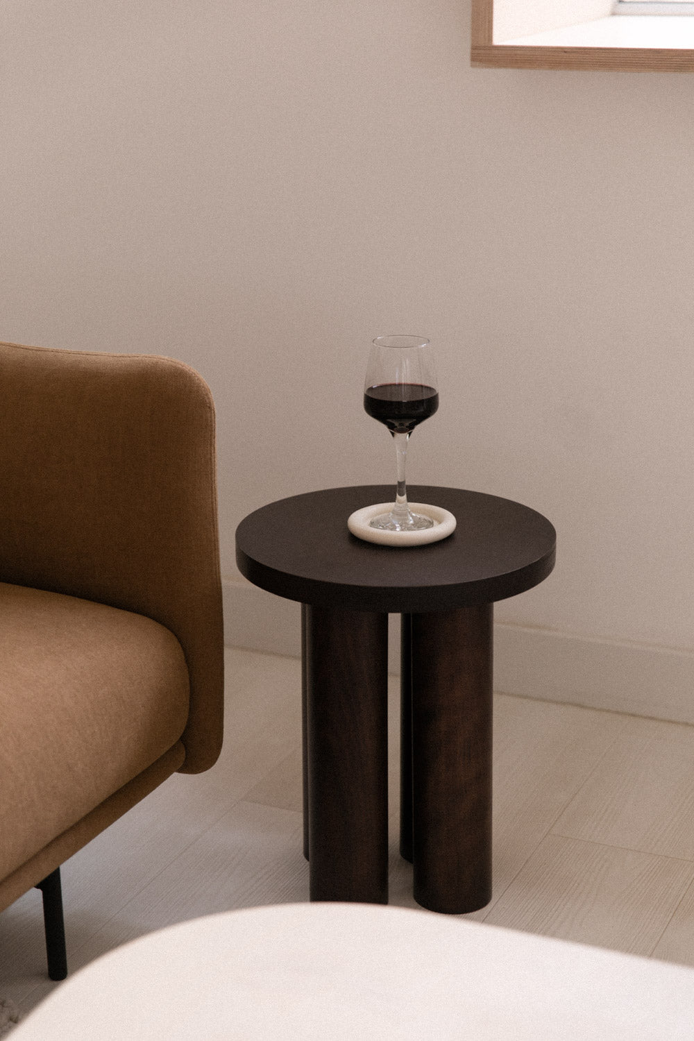 Porte savon ou sous verre en jesmonite rond